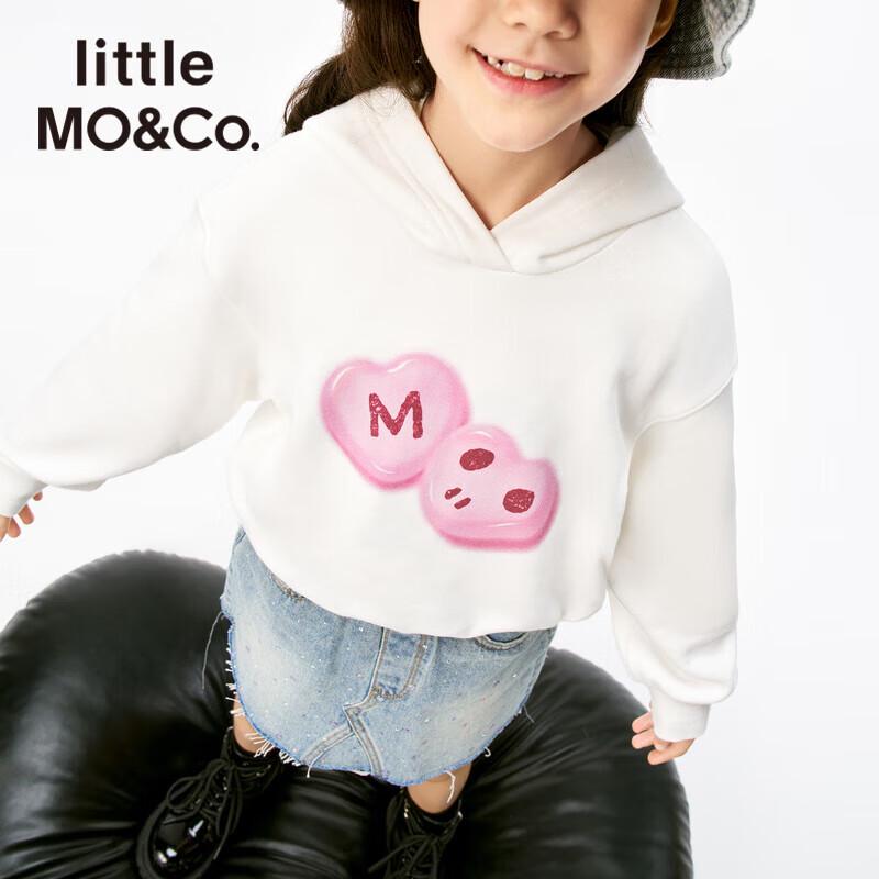 Little MO&Co. Girls' Casual Cropped Hooded Sweatshirt