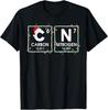 Six Seven Christmas Carbon Nitrogen 67 Funny Science Teacher T-Shirt