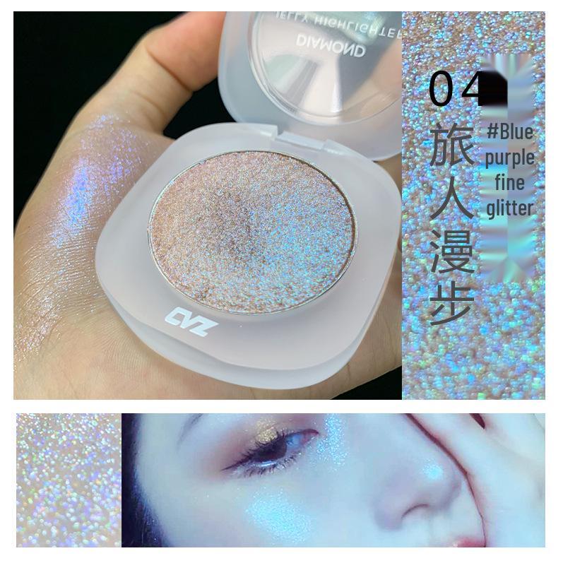 Poudre Illuminatrice CVZ Galaxy Shimmer: Bronzer Nacré Tridimensionnel pour un Éclaircissement Naturel.