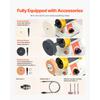 SucceBuy Bench Buffer Polisher 1/2HP 0 to 8000RPM with 4"Cloth Wheel 3"Grinding Wheel 3"Fiber Wheel for Metal Jewelry Plastic
