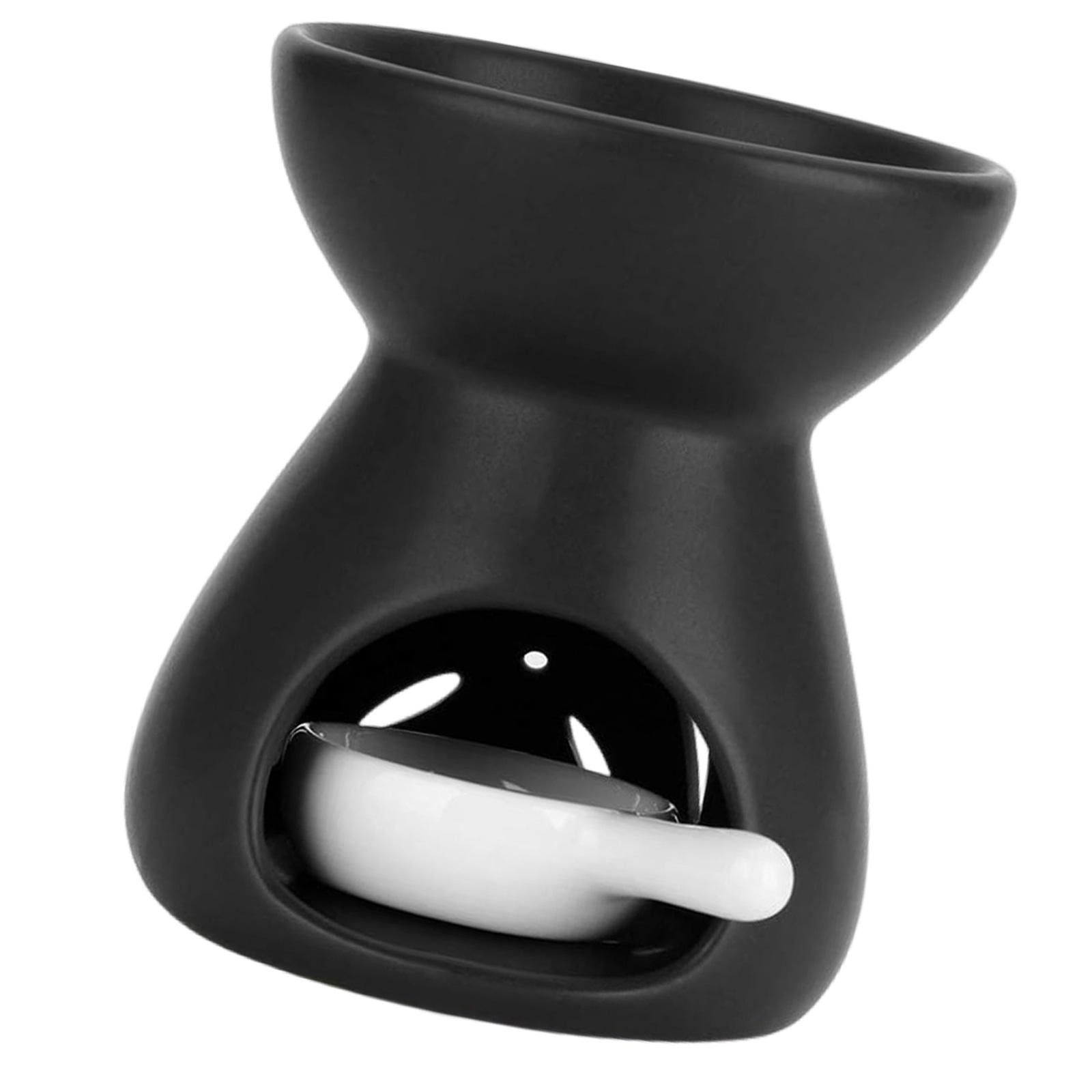 

Черная керамика Аромадиффузор Восковые горелки Масляная горелка Подсвечник для чайной свечи для релаксации в спальне или студии B