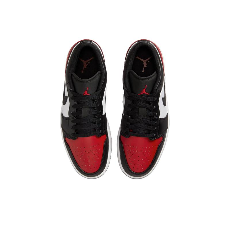 Jordan Air Jordan 1 Slip Resistant Low Top Vintage Basketball Shoes Unisex Bred Toe Jordan 553558-161