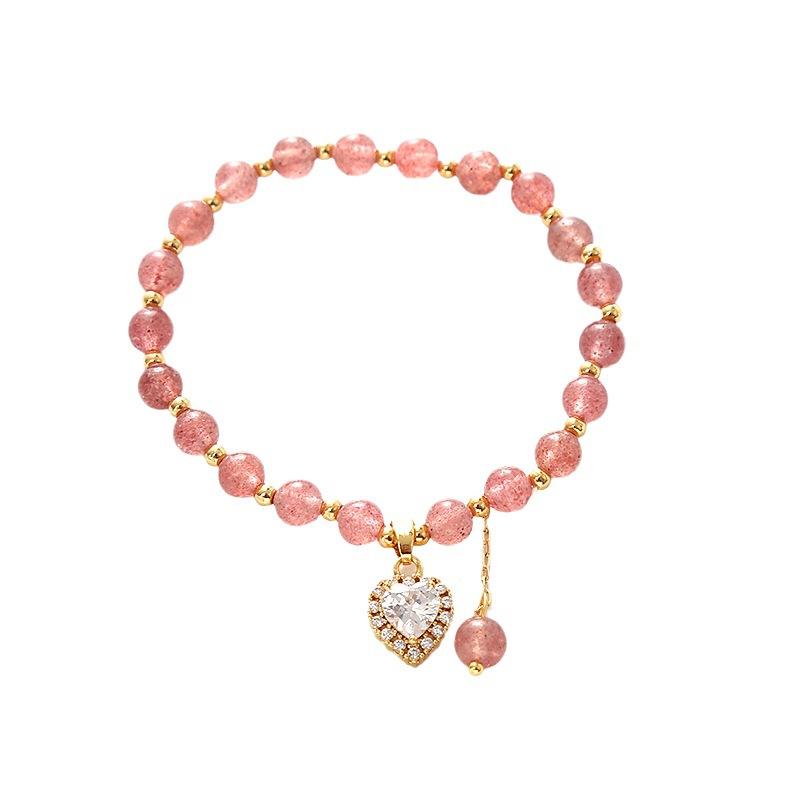 Strawberry Crystal Bracelet Crystal Bracelet Bangles Women Fashion Jewelry Accessories Gift