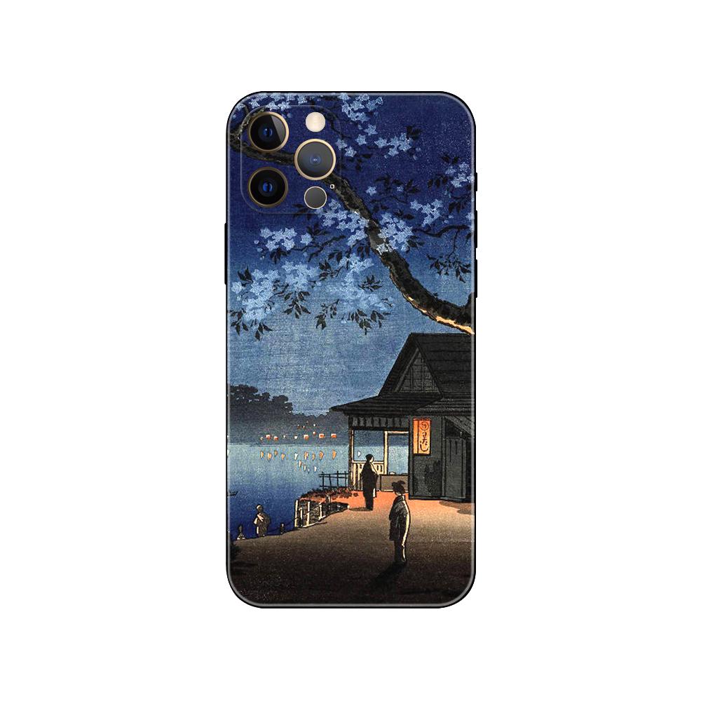 Tokyo Japanese Art Phone Case for Iphone 5 5s 2020se 6 6s 7 8 Plus X 10 XR XS 11 12 13 Mini Pro MAX Black Tpu Back Cover