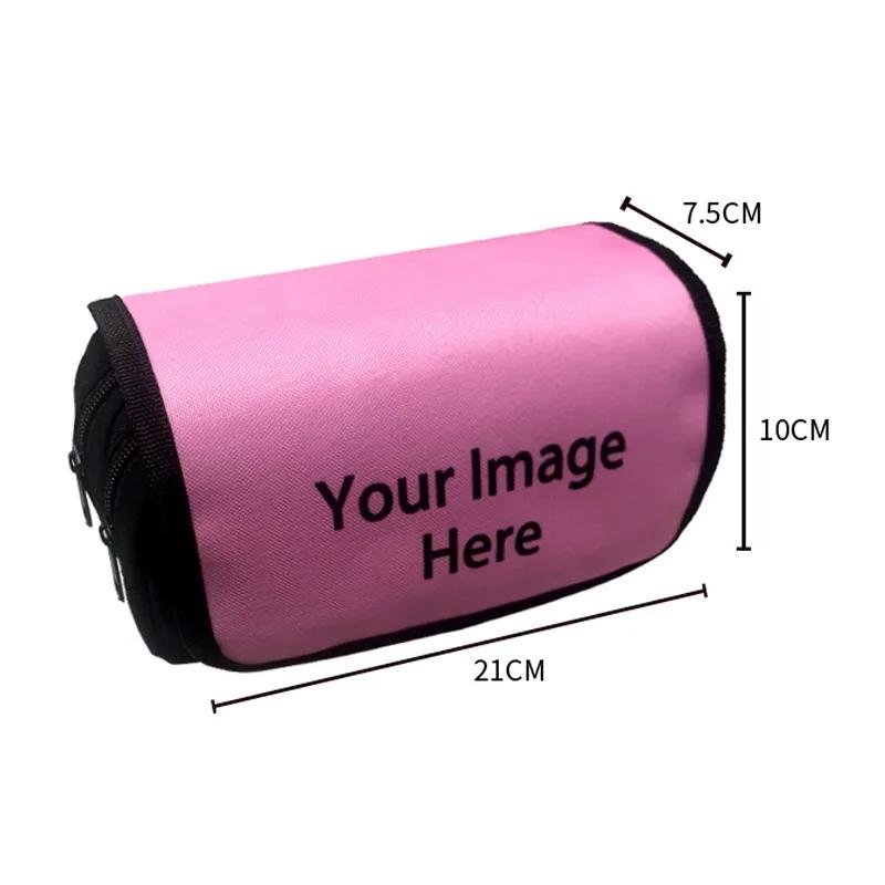 Honkai Star Rail Pencil Bags Large Capacity Zipper Canvas Pencil Cases Silver Wolf Luocha Pom-Pom School Supplies Stationery