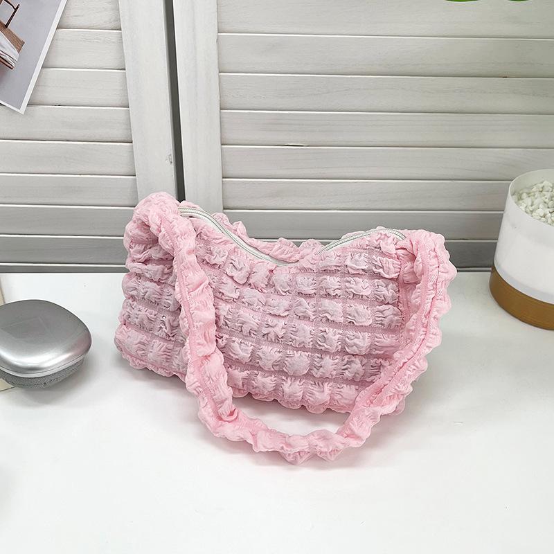 

2025 зимняя мода сумка на плечо подмышку сумочка тренд этого года популярная модная простая темпераментная сумка для通勤 женщин розовый