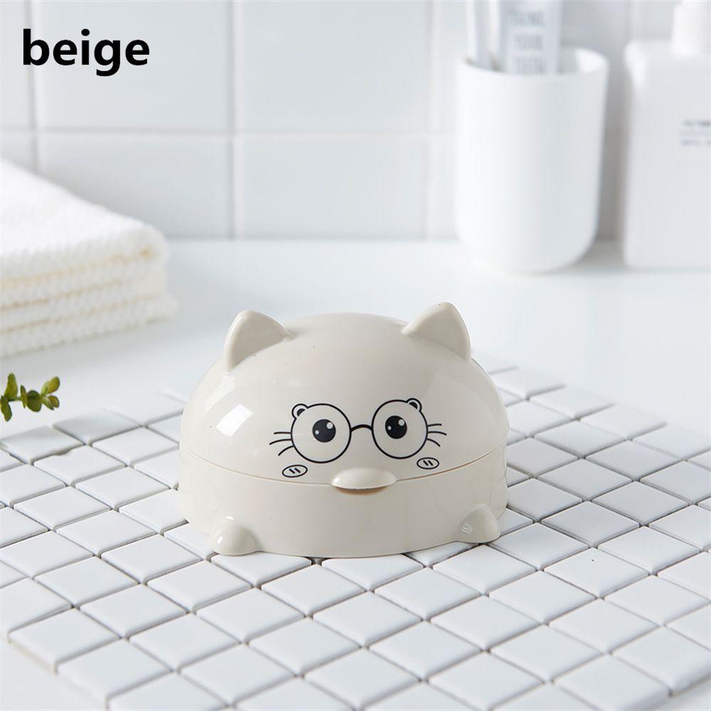 

Новая мыльница для ванной комнаты, мультяшная мыльница с крышкой, мыльница бежевый