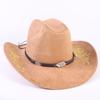 Beliebter europäischer und amerikanischer klassischer Wildleder Western Cowboyhut für Herren und Damen, großer Schirm, bestickt, Outdoor-Sonnenhut