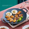 GIANXI Padella per griglia Coreana Rotonda Antiaderente Piastra per Barbecue Padella per Friggere da Viaggio all'Aperto Accessori per Barbecue