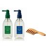 AROMATICA Scalp Hair Tonic & Wooden Scalp Gua Sha Massage Set Cooling Scalp Care Hair Root Nourishment Relaxing Head Massage