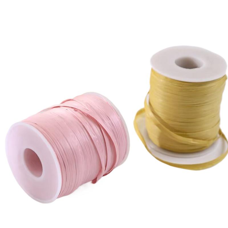 120m/rolo Fios de Papel Artesanal Ráfia de Verão Fio de Palha para Tricô Crochê 50g