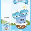 Idea Funny Cartoon Figures Micro Diamond Building Block Cactus Nanobricks Potted Plant Construction Educational Toys For Gifts