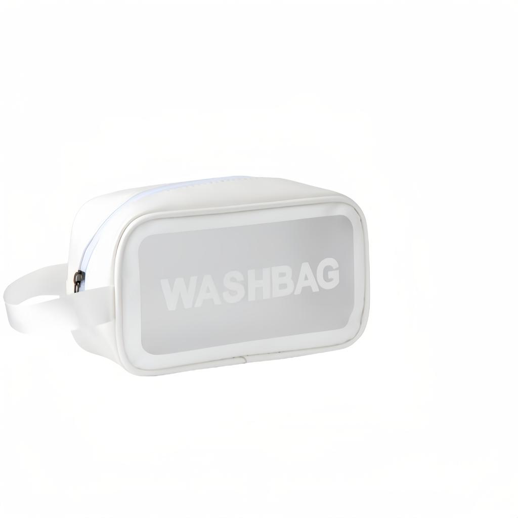 Waterproof Transparent Frosted Toiletry Bag for Men & Women Portable Travel Makeup Organizer Durable Rectangular Design Toiletry Travel Bag