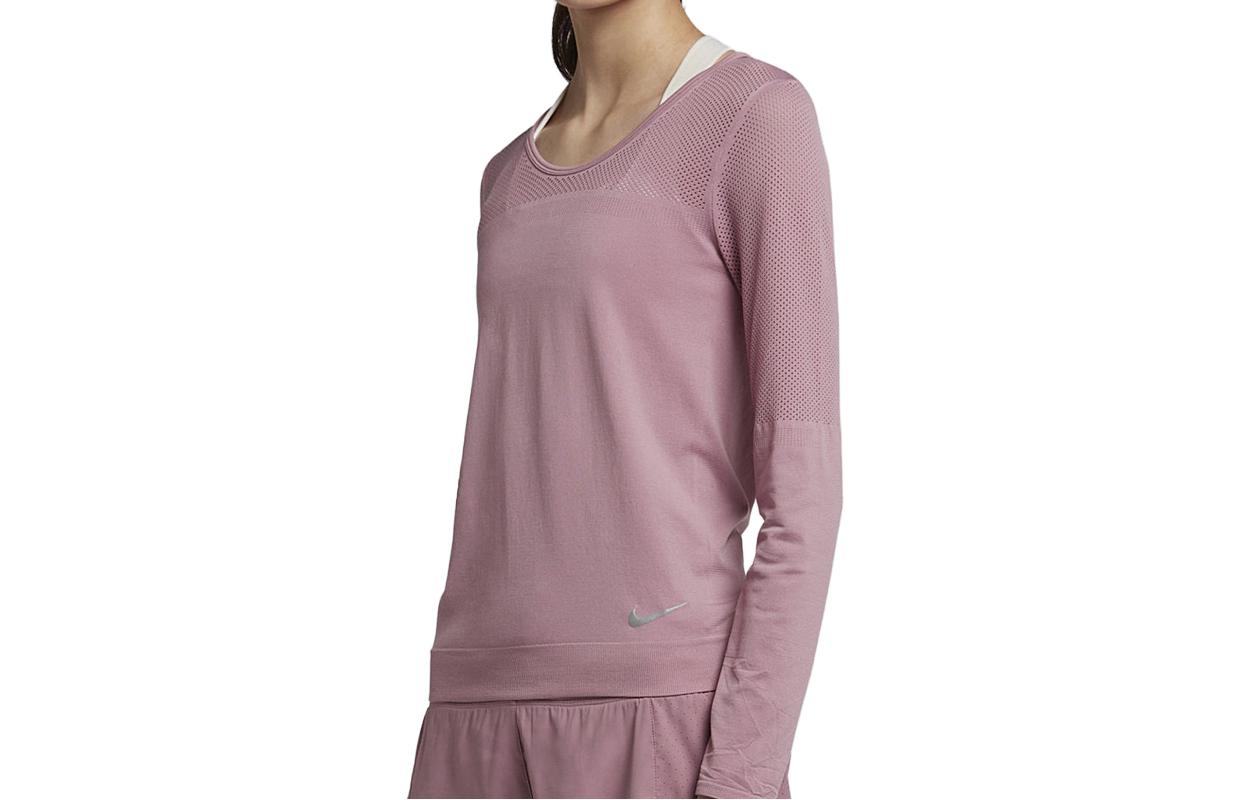 

Nike T Shirts Women s Pink Crew Neck Moderate Straight Fit BQ9554-515 L