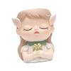 Girl Head Planter Cartoon Girl Statue Figurine Resin Creative Flowerpot for Living Room Indoor Outdoor Garden Tabletop Gifts