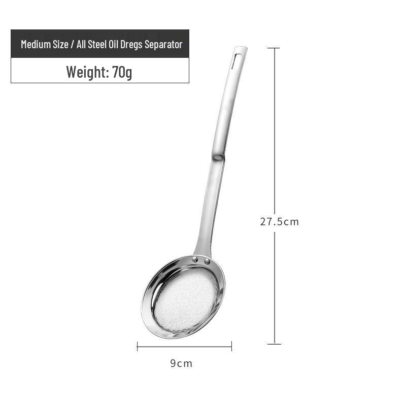304 Stainless Steel Oil Skimmer, Soy Milk Foam & Dregs Strainer, Small Kitchen Ladle.
