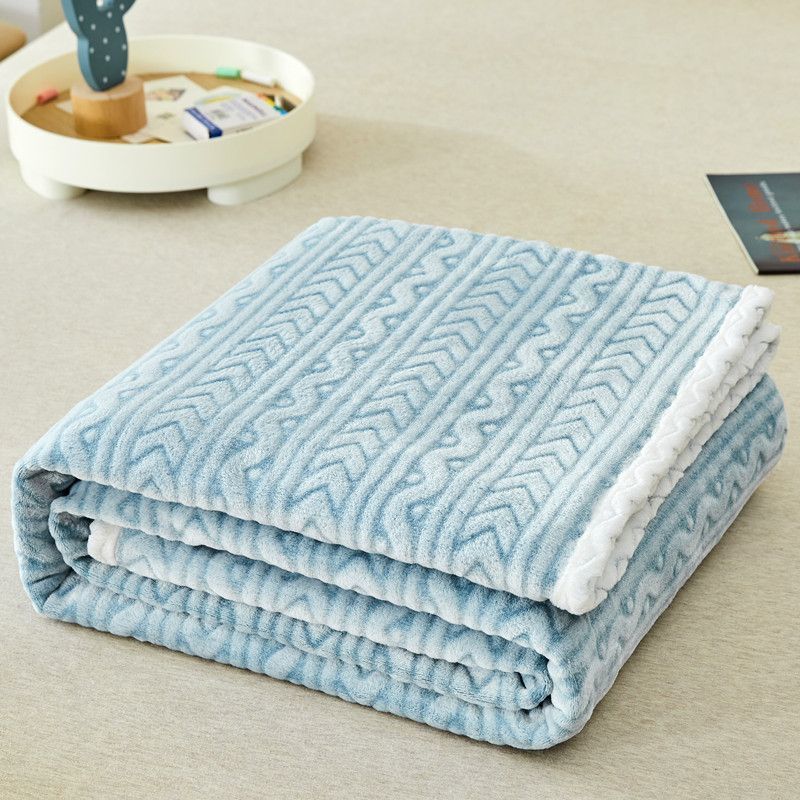 Winter Coral Fleece Blanket Office Nap Cover Flannel Student Dormitory Blanket Thick Double Bed Sheet