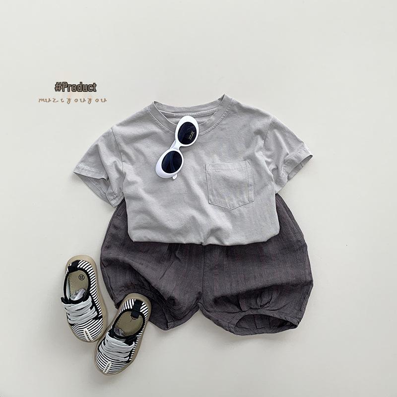 Summer Korean-Japanese Style Baby Retro Short-Sleeved T-Shirt