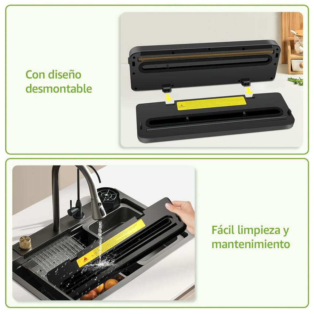 Sellador al Vacío Potente de 80KPa – Conservador de Alimentos Multifuncional para Alimentos Frescos y Líquidos, Incluye 20 Bolsas, Sellado Automático Rápido