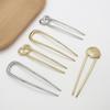 Zinc Alloy U-shaped Double Insert Hair Fork for Updos - Elegant and Personalized Hair Accessories.
