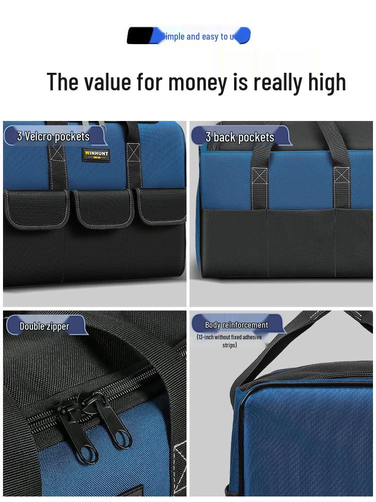 Everwinners Sturdy Multifunctional Canvas Tool Bag for Electricians