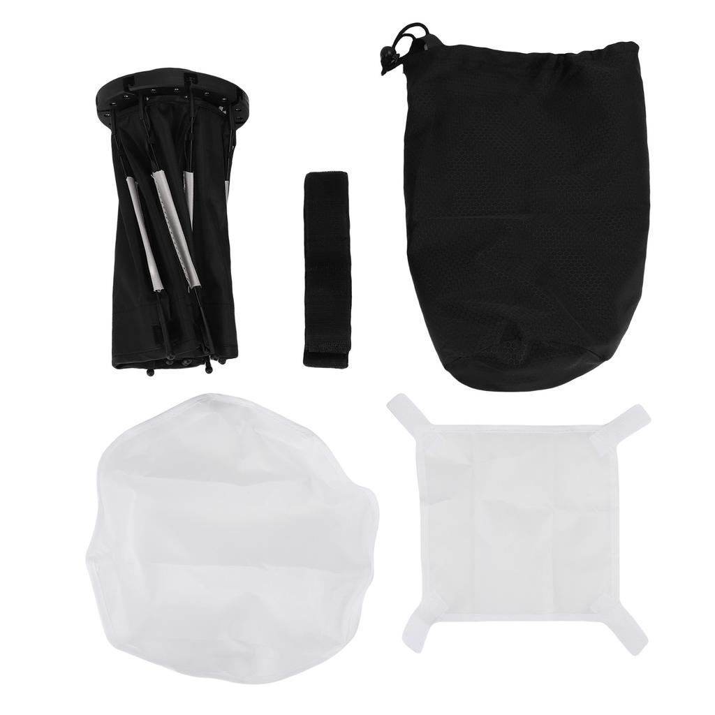 Octagonal Softbox Canvas 11.4 Inch Quick Folding Quick Set Up Flash Softbox with Storage Bag for Studio Video Light