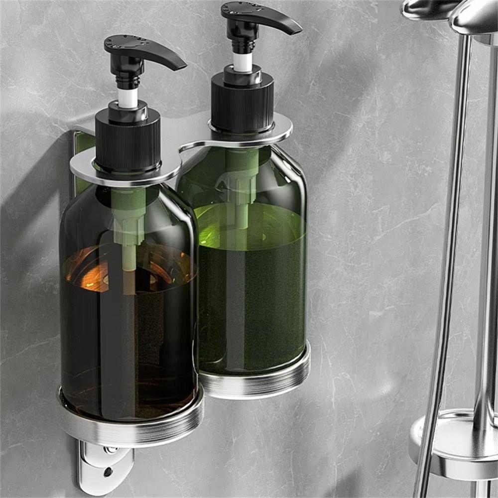 Plastic Manual Soap Dispenser Stainless Steel Pump Bottle Holder Wall Mounted Soap Dispenser  Hotel