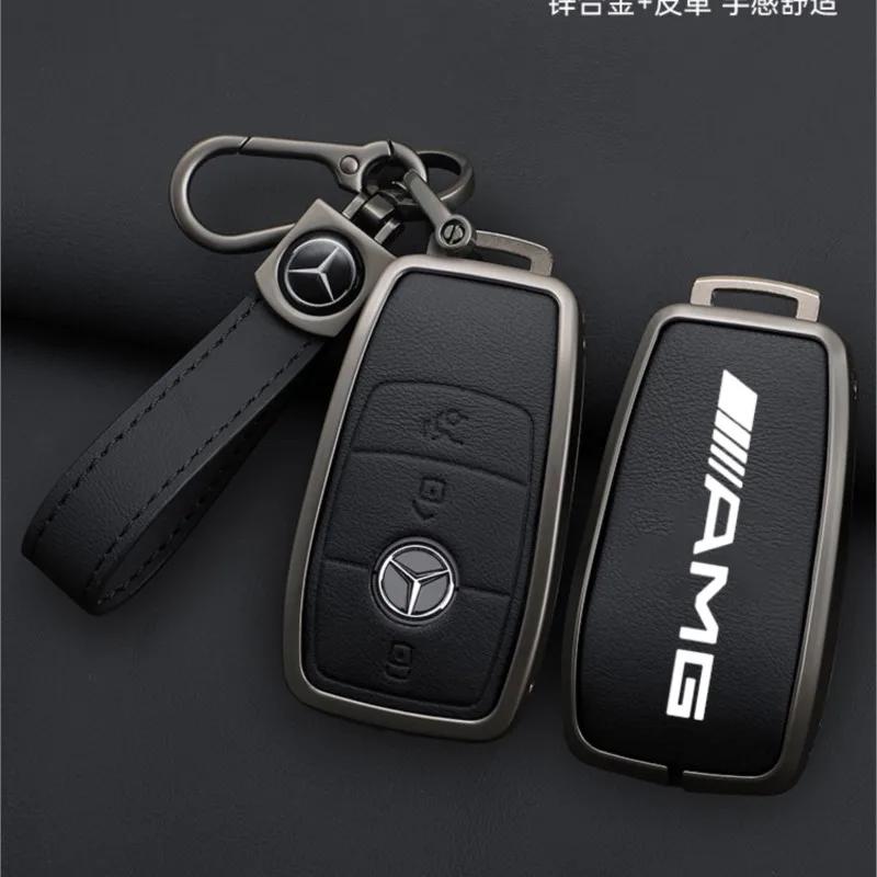 YWP4  Car Key Case Cover Holder Shell For Mercedes Benz AMG A B C E S Class W204 W205 W212 W213 W176 GLC CLE CLA GLB GLC GLS W177 W222
