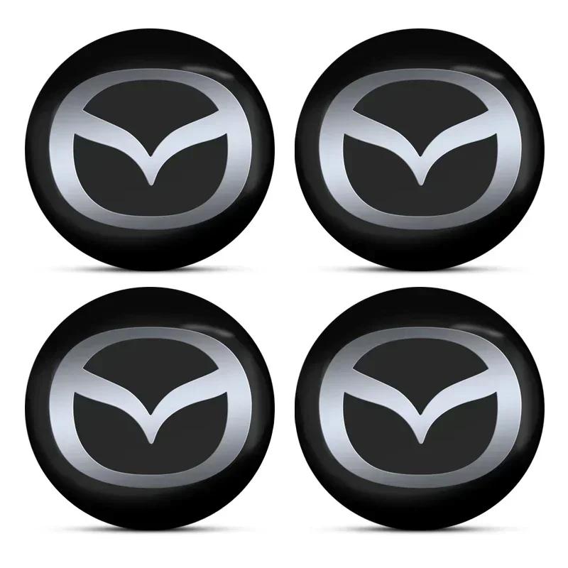 4pcs Car Wheel Center Hub Caps Cover Rim Exterior Decals Stickers Badge for Mazda 3 6 CX5 2 CX3 Axela Demio Atenza RX8 M3 M5 MS b56