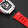 Rubber Wristband for GeYa Great Wall Wine Barrel Type Aerospace Joint G08253 G78135G Quick Release Rubber Watch Strap 26mm