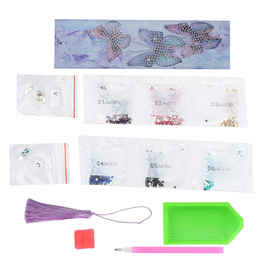 DIY Decorative Diamond Painting Bookmarks Diamond Embroidery with Tassel Art Crafts