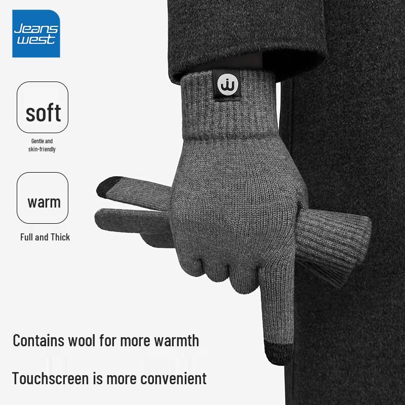 Jeanswest Men's Winter Knitted Gloves