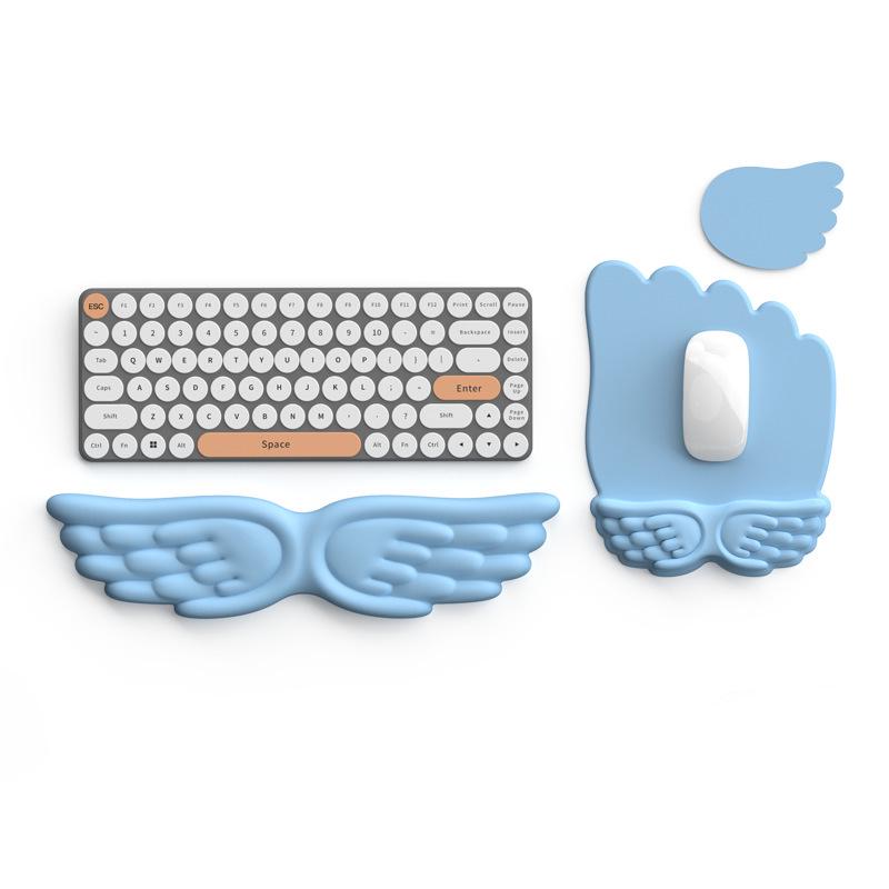 Silikon-Memory-Schaum-Handgelenkauflage für Maus und Tastatur mit Handyhalter