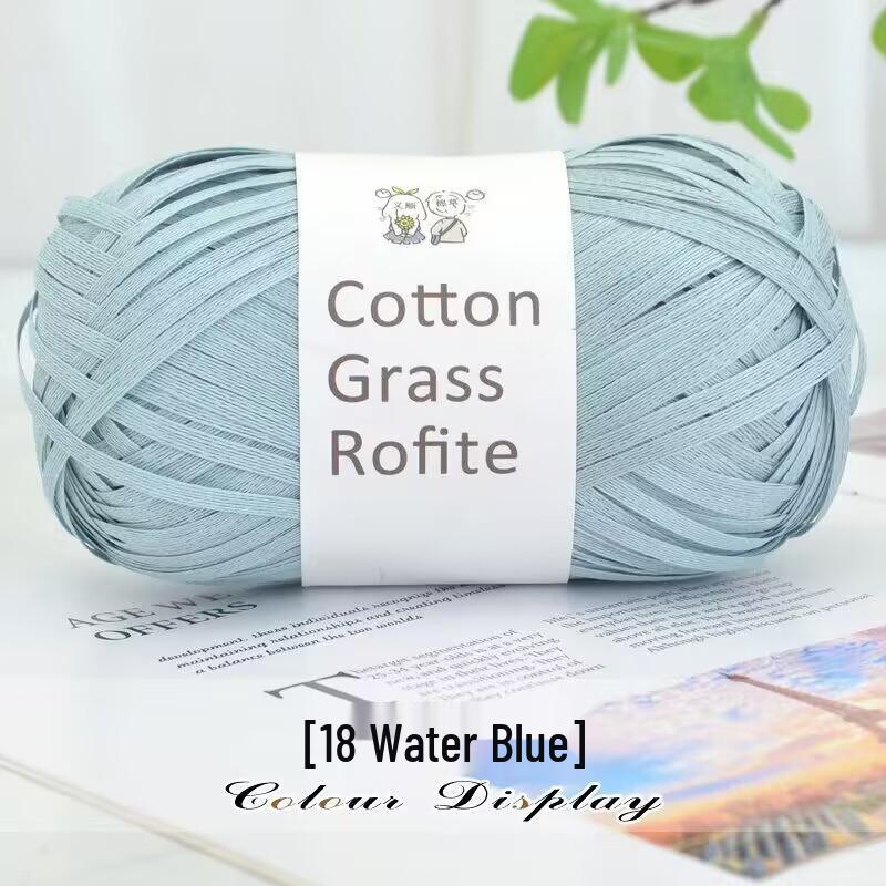 Handmade Cotton and Raffia DIY Yarn Pack for Weaving Bags & Hats