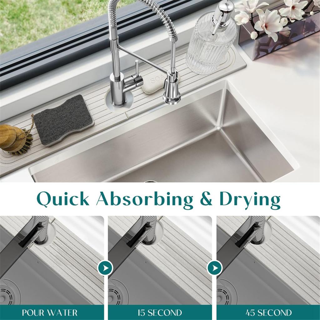 2025+Diatom Mud Water-Absorbing Quick-Drying Hard Mat for Kitchen Bathroom Sink Faucet Mat