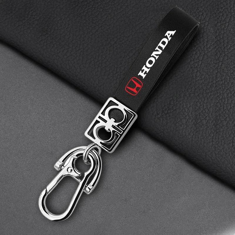 2025 Hot 3D Metal Keychain Car Emblem Keyrings Key Case Car Accessories For Honda Civic XR-V HR-V City Accord Odyssey Spirior CR