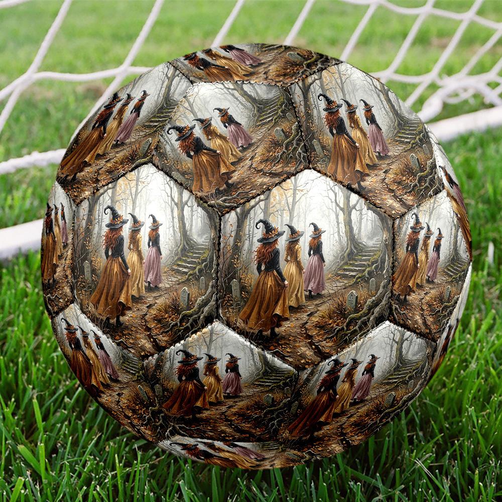1pc Witches Forest Theme Soccer Ball Football, Size 5, Lightweight PVC, Outdoor Training Soccer Ball,Sports Gift t61474