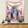 Mother of Christian Faith Jesus Tapestry for Bedroom Wall Apartment Wall Hanging Blessed Virgin Mary Living Room Decoration Gift