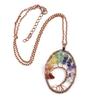Vintage Hand-Wound Natural Gravel Crystal Curved Curved Tree Of Life Necklace Women'S Necklace N21 Pendant