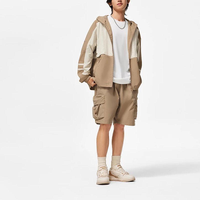 Li Ning Sports Trendy Collection Jacket Men's Dusty Khaki Light Chestnut Brown AFDT637-3