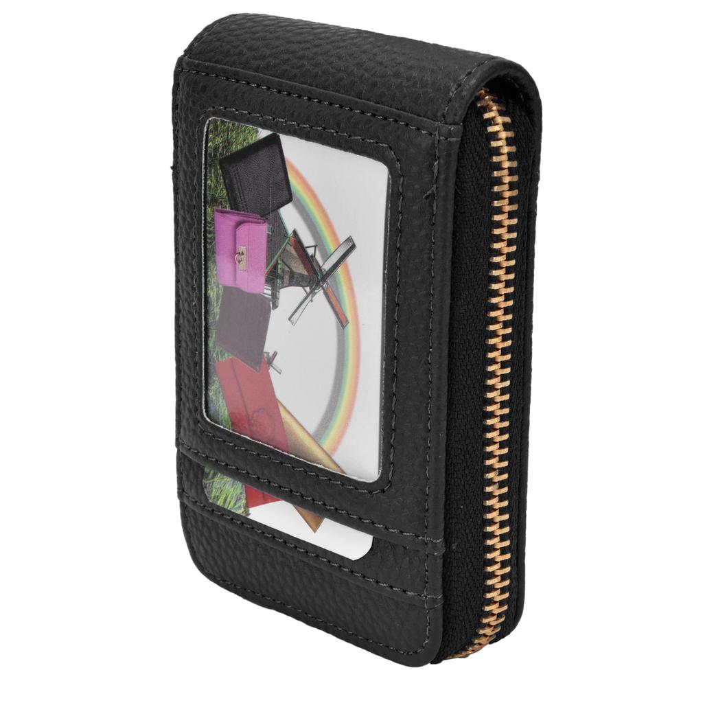 Credit Card Bag with Zipper Fashionable Mini Portable Antimagnetic ID Cards Holder Wallet
