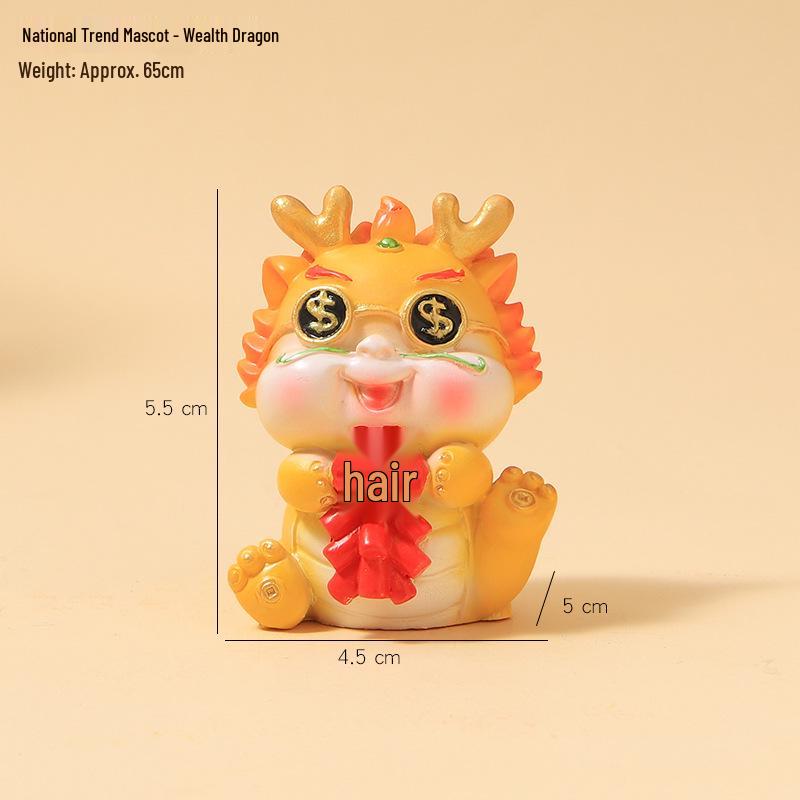 

Zodiac Dragon Figurine - Cute New Year Decoration for Car or Desktop