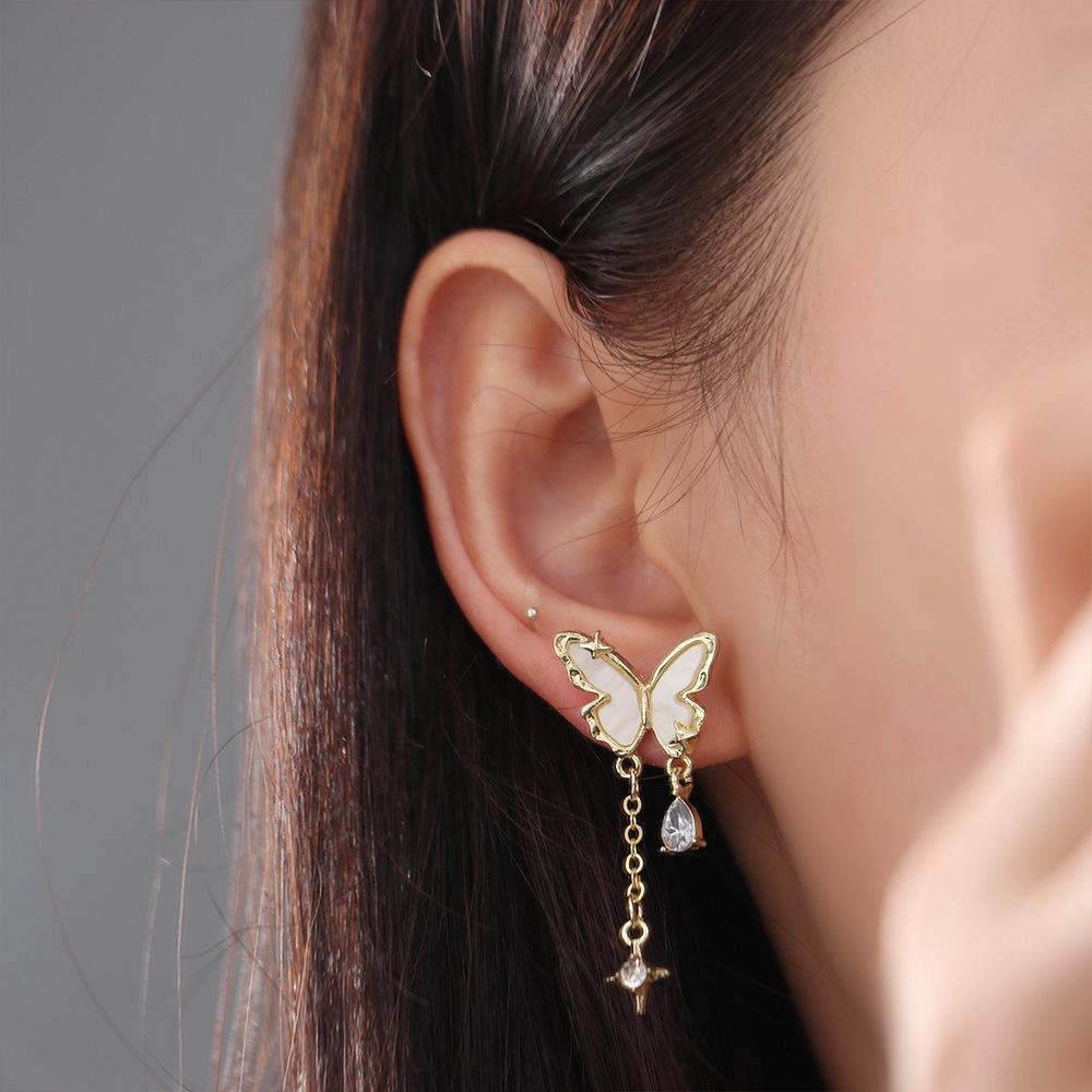 

Jewelry Accessories Butterfly Ear Pendant Ear Stud Butterfly Drop Earrings Gifts