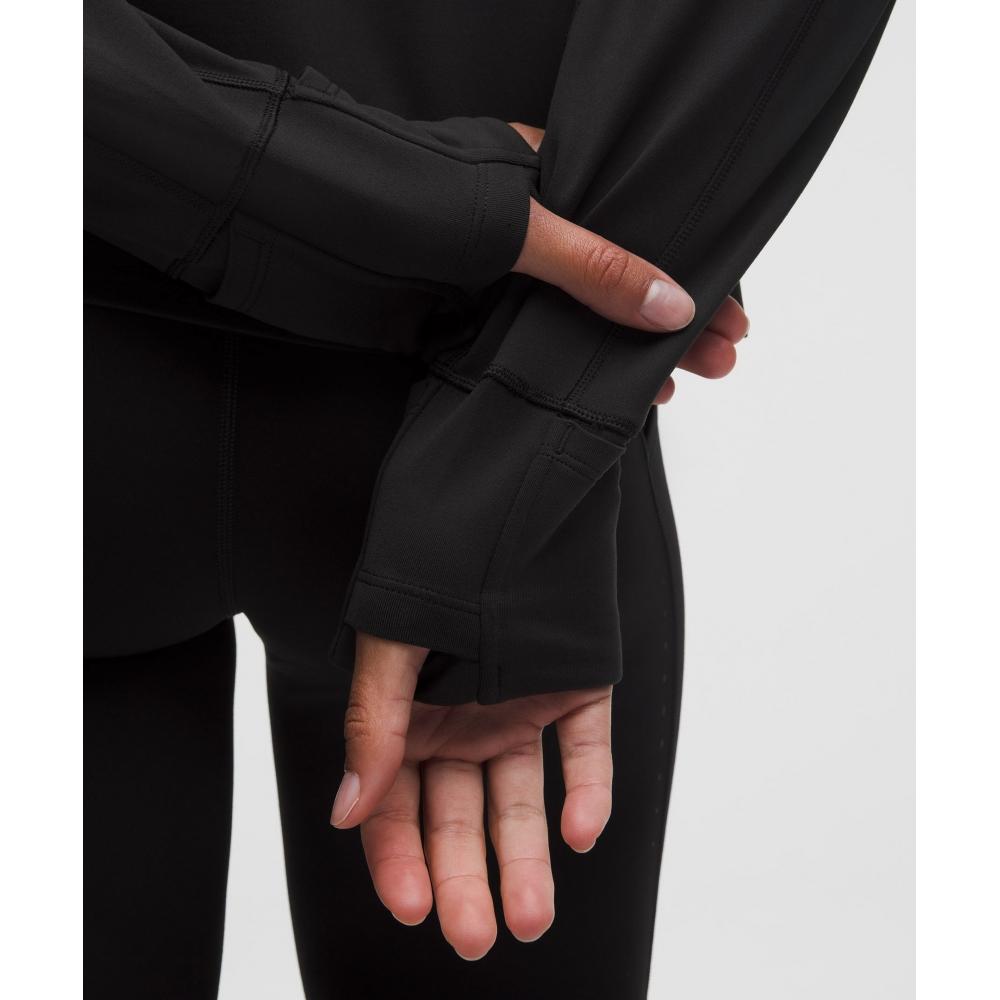 Lululemon It S Rulu Fleece Long Sleeve Shirt Black