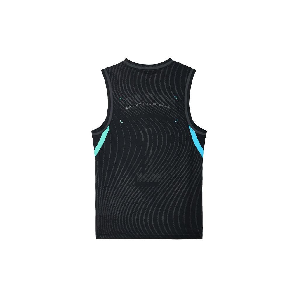 Nike SS23 Basketball Series Logo Print V-Neck Sports Tank Top Men Tops Black FJ6152-010