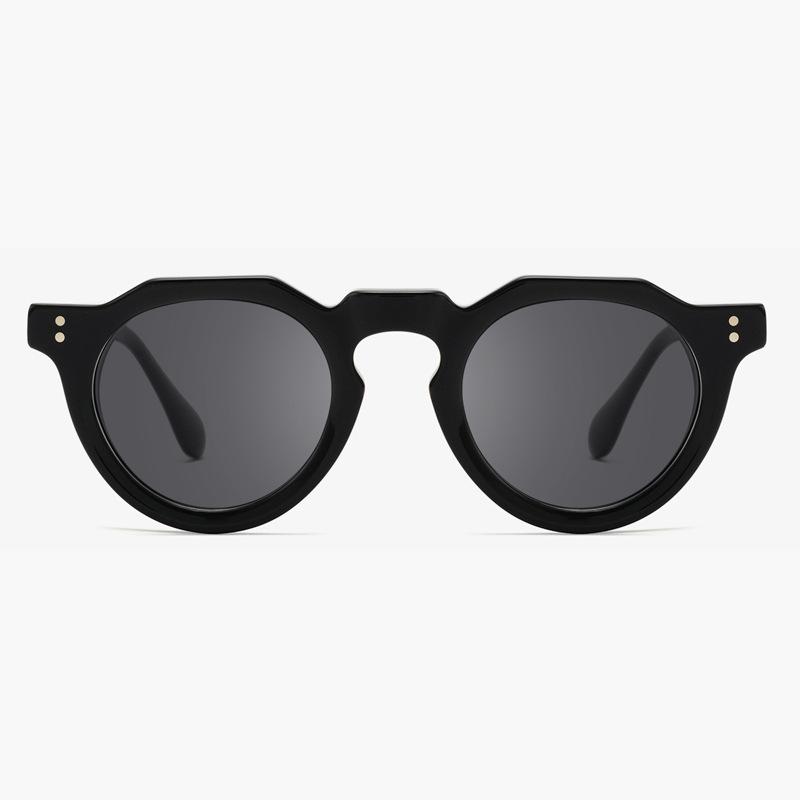 

Retro Japanese Oval Acetate Sunglasses - Thick Frame, High-End Handmade Quality