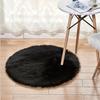 Furry Round Floor Mat Plush Soft Bedroom Rug Solid Color Machine Washable Fluffy Area Rug for Kids Rooms Nursery Living Room