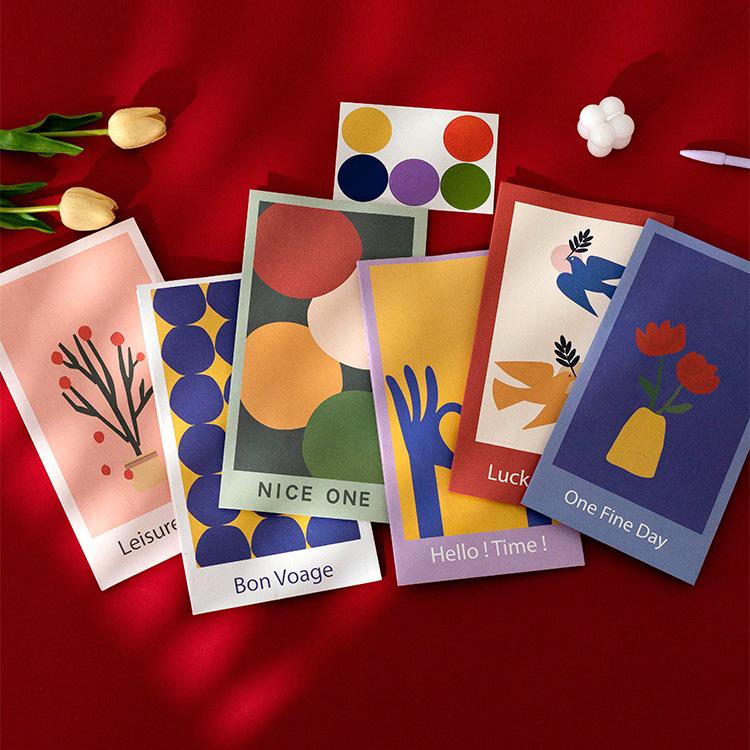 Retro Spring Festival Oil Painting Gift Bag - Creative Candy & Biscuit Packaging for Christmas