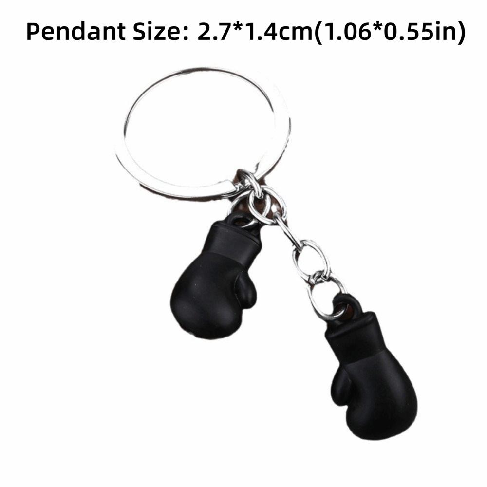 Metal Boxing Gloves Keychain 3D Sport Pendant Creative Fitness Boxing Key Ring  Boxing Lovers