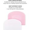 2Pcs 4.72x3.74 Inch/12x9.5cm Dough Scraper Plastic Pastry Cutter Bowl Scrapers Dough Bread Cutters Multipurpose Kitchen Tool for Cake Decorating Bakin